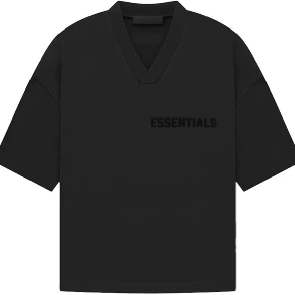 Essentials Fear of God Essentials SS23 V-Neck Tee 'Jet Black' | NEW/NWT/NIB!!🔥🔥 - Picture 1 of 13